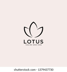Lotus logo template, vector illustration  