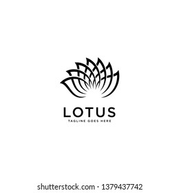 Lotus logo template, vector illustration - Vector