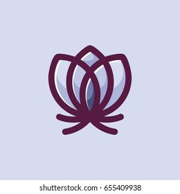 lotus logo template vector illustration, Flower icon logotype design