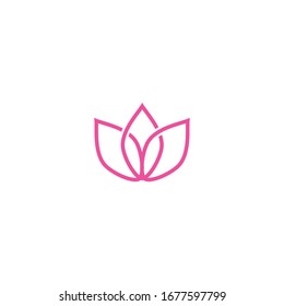 Naturaleza del símbolo vectorial de la plantilla de logotipo de Lotus