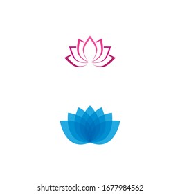 Naturaleza del símbolo vectorial de la plantilla de logotipo de Lotus