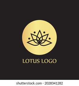 Lotus logo vector best for relax and spa house