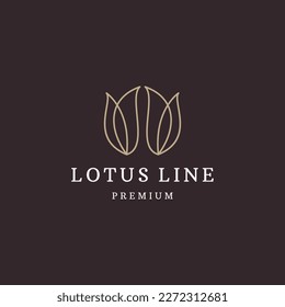 Lotus logo vector design template luxury icon .