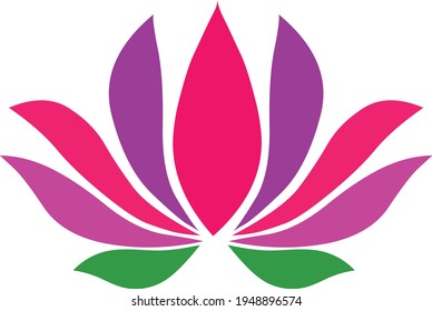 Lotus logo Vector illustration isolated in white background