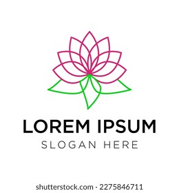 lotus logo vector illustration isolated on white background