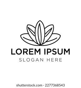 lotus logo vector illustration isolated on white background