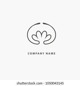 Lotus logo. Wedding icon. Luxury retro emblem. Cosmetics, Spa, Beauty salon, Decoration, Boutique vector logo. Royal Jewelry, Yoga, Premium Logo. Resort and Restaurant design illustration.