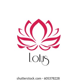Lotus Logo. Yoga class. Vector Logo. EPS 8