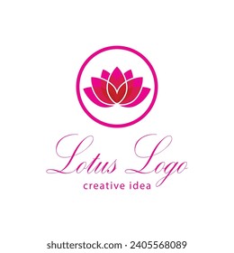 Lotus logos vector template symbol element nature