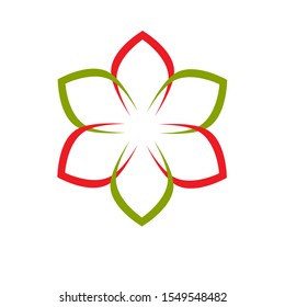 lotus logotype icon set bright colors flower