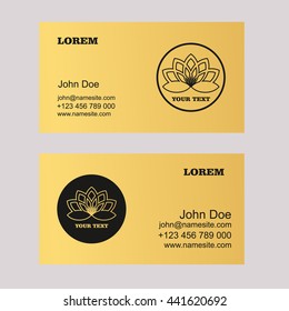 Lotus Logo,Vector Logo Template.Business card.