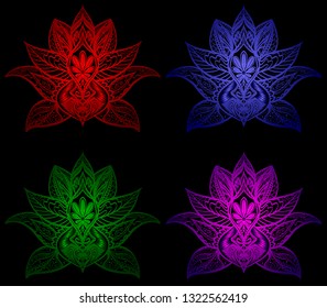 Lotus (Mandala) design - vector