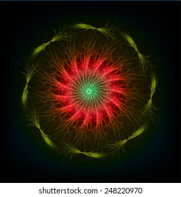 Lotus mandala with Paisley. abstract background.