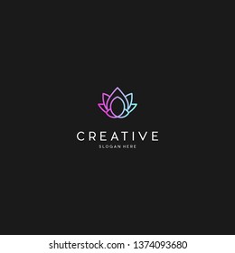 Lotus Meditation Creative Business Logo Design