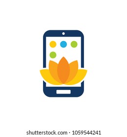 Lotus Mobile Phone Logo Icon Design