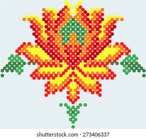 Lotus mosaic - vector illustration