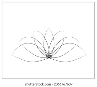 Lotus on a white background. Sketch. Vector illustration.