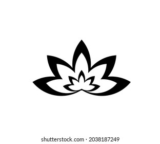 Lotus On White Background Tattoo Salon Stock Vector (Royalty Free ...