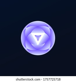 lotus orb illustration design vector
