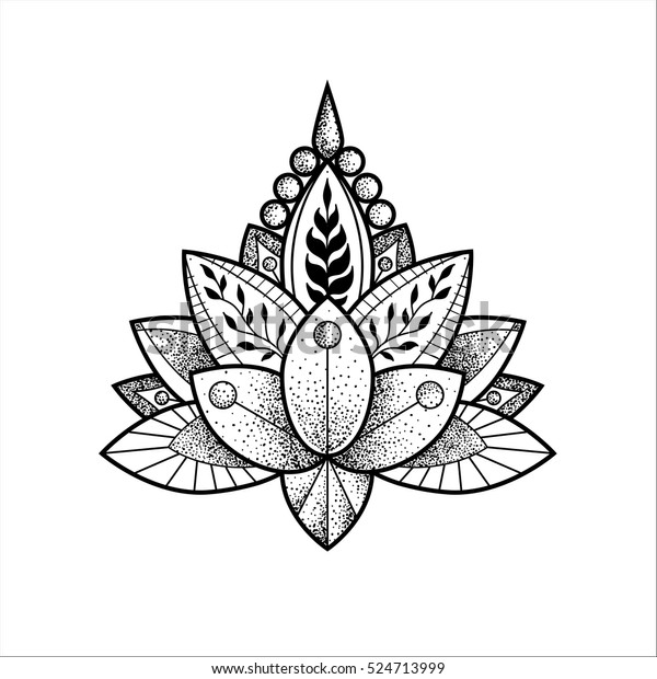 Lotus Ornament Stock Vector (Royalty Free) 524713999