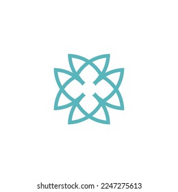 lotus ornament logo design vector sign