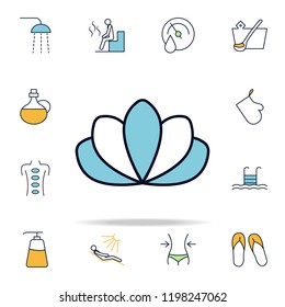 lotus outline icon. spa icons universal set for web and mobile