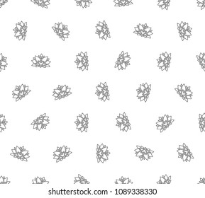Lotus outline seamless pattern. Background from indian flowers for your website. Indian backdrop for fabric. Vector illustration
