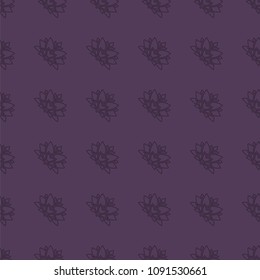 Lotus outline seamless pattern. Background from indian flowers for your website. Indian backdrop for fabric. Vector illustration