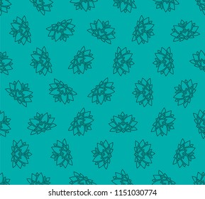 Lotus outline seamless pattern. Background from indian flowers for your website. Indian backdrop for fabric. Vector illustration