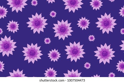 Lotus Pattern. Beautiful Lotus Background. Seamless Pattern with Lotus Flower. Abstract Background with Lilies. Lotus Pattern for Wallpaper, Fabric, Textile, Paper, Tablecloth, Packaging Paper. 
