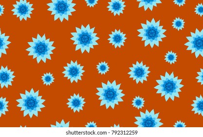 Lotus Pattern. Beautiful Lotus Background. Seamless Pattern with Lotus Flower. Abstract Background with Lilies. Lotus Pattern for Wallpaper, Fabric, Textile, Paper, Tablecloth, Packaging Paper. 
