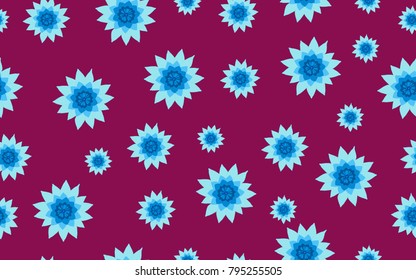 Lotus Pattern. Beautiful Lotus Background. Seamless Pattern with Lotus Flower. Abstract Background with Lilies. Lotus Pattern for Wallpaper, Fabric, Textile, Paper, Tablecloth, Packaging Paper. 