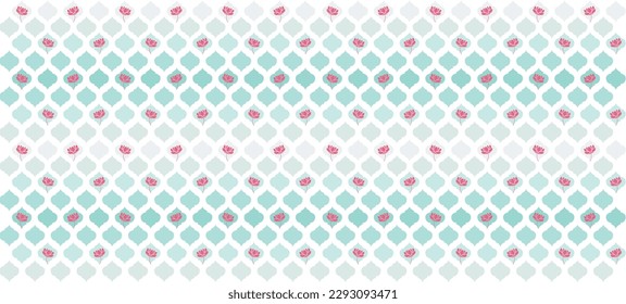patrón de loto con formas indianas para el diseño de fondo textil