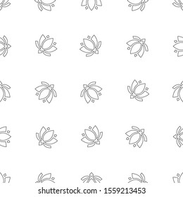 Lotus Pattern Seamless Pattern - Line