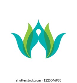 lotus peacock logo design, peacock logo in flower/leaf shape