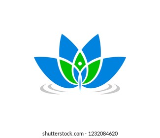 Blue Lotus Logo Icon Template Stock Vector (Royalty Free) 783388525 ...