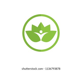 Lotus people logo and symbols template vector