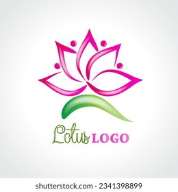 Lotus rosa Blattblume, Vektorsymbol