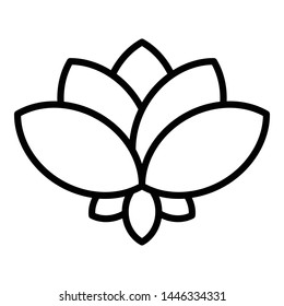 Lotus plant icon. Outline lotus plant vector icon for web design isolated on white background