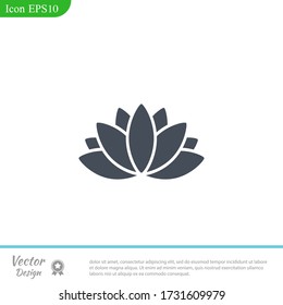 Lotus plant symbol. Spa and wellness theme design element. vector