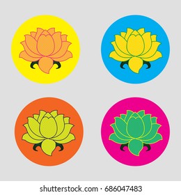 Lotus Pop Art Vector