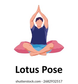 Lotus Pose Vector Illustration Which can easily edit or modify
