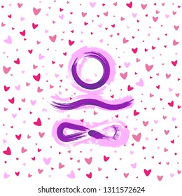 Lotus position. Harmony, relax. Vector illustration.  EPS 10