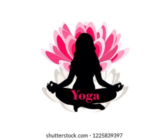 Lotus position silhouette