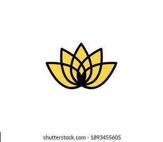 Lotus premium line icon. Simple high quality pictogram. Modern outline style icons. Stroke vector illustration on a white background. 