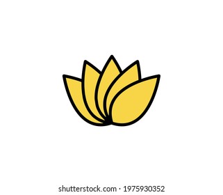 Lotus premium line icon. Simple high quality pictogram. Modern outline style icons. Stroke vector illustration on a white background. 