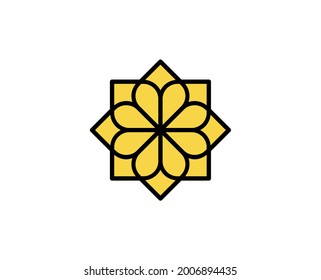 Lotus premium line icon. Simple high quality pictogram. Modern outline style icons. Stroke vector illustration on a white background. 