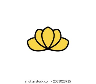 Lotus premium line icon. Simple high quality pictogram. Modern outline style icons. Stroke vector illustration on a white background. 