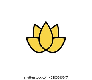 Lotus premium line icon. Simple high quality pictogram. Modern outline style icons. Stroke vector illustration on a white background. 