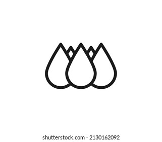 Lotus premium line icon. Simple high quality pictogram. Modern outline style icons. Stroke vector illustration on a white background. 